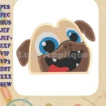 Rolly Puppy Dog Pals Head 01 Fill Machine Embroidery Design - Instant Download