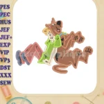 Scooby Doo With Shaggy Rogers Fill Embroidery Design 02 - Instant Download