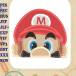 Super Mario Head Fill Machine 03 Embroidery Design - Instant Download