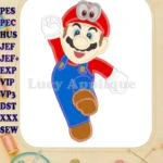 Super Mario Odyssey Applique 01 Embroidery Design - Instant Download
