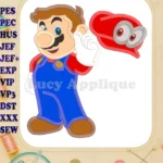 Super Mario Odyssey Applique 02 Embroidery Design - Instant Download