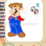 Super Mario Odyssey With Cappy Hat Applique 02 Embroidery Design - Instant Download