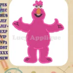 Telly Monster Sesame Street Fill Embroidery Design 01 - Instant Download