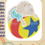 Tommy Pickles Rugrats Fill Embroidery Design 01 - Instant Download