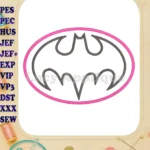 Applique Batgirl Embroidery Design - Instant Download