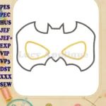 Applique Batman Mask Embroidery Design - Instant Download