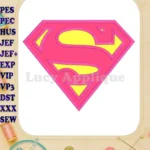 Applique SuperGirl 01 Embroidery Design - Instant Download