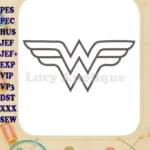 Applique Wonder Woman Embroidery Design - Instant Download