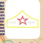Applique Wonder Woman Tiara Embroidery Design - Instant Download
