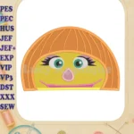 Autism Muppet Head Fill Machine Embroidery Design - Instant Download