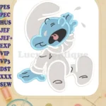 Baby The Smurfs Fill Embroidery Design - Instant Download