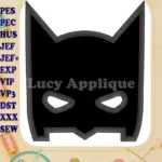 Batman Head Applique Embroidery Design - Instant Download