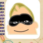 Bob Parr Incredibles Head Applique Embroidery Design - Instant Download