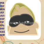 Bob Parr Incredibles Head Fill Machine Embroidery Design - Instant Download