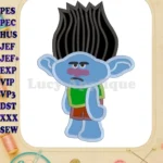 Branch Trolls Applique 03 Embroidery Design - Instant Download