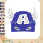 Captain America Head Fill Machine Embroidery Design - Instant Download