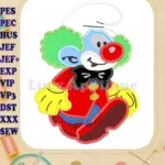 Clown Smurf Applique Design 01 - Instant Download