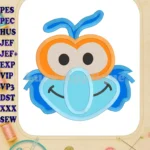 Gonzo Muppet Baby Head 01 Applique Embroidery Design - Instant Download