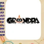 Grandpa Jack Jack Parr The Incredibles Applique Embroidery Design1 - Instant Download