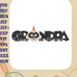 Grandpa Jack Jack Parr The Incredibles Fill Machine Embroidery Design - Instant Download