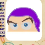 Head Buzz Lightyear Toy Story Applique Embroidery Design - Instant Download