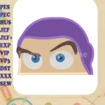 Head Buzz Lightyear Toy Story Fill Machine Embroidery Design - Instant Download