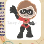 Helen Parr The Incredibles Fill Machine Embroidery Design - Instant Download