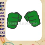 Hulk Hands Applique Embroidery Design - Instant Download