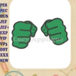 Hulk Hands Fill Machine Embroidery Design - Instant Download