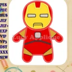 Iron Man Baby Superhero Applique Design - Instant Download