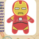 Iron Man Baby Superhero Filled Embroidery Design - Instant Download