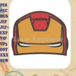 Iron Man Head Fill Machine Embroidery Design - Instant Download