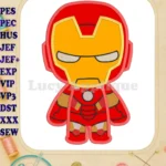 Iron Man Superhero Applique Design 2 - Instant Download