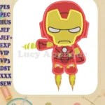 Iron Man Superhero Filled Embroidery Design 1 - Instant Download
