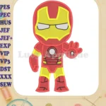 Iron Man Superhero Filled Embroidery Design 3 - Instant Download