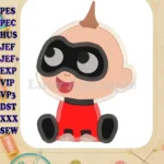 Jack Jack Parr The Incredibles Applique 01 Embroidery Design - Instant Download