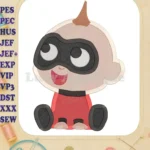 Jack Jack Parr The Incredibles Fill Machine 01 Embroidery Design - Instant Download