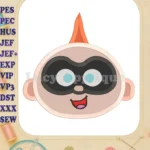Jack Jack Parr The Incredibles Head Fill Machine Embroidery Design - Instant Download