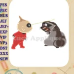 Jack Jack Vs Raccoon Incredibles Fill Machine Embroidery Design - Instant Download