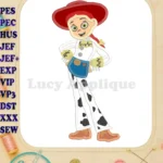 Jessie Toy Story Applique Embroidery Design - Instant Download