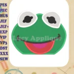Kermit Muppet Baby Head 01 Fill Machine Embroidery Design - Instant Download
