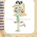 Leni Loud The Loud House Fill Embroidery Design 01 - Instant Download