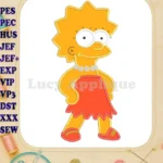 Lisa Simpson Applique Design 01 - Instant Download