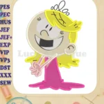Lola Loud The Loud House Fill Embroidery Design 01 - Instant Download