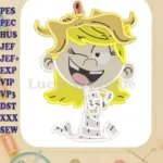 Lola Loud The Loud House Fill Embroidery Design 02 - Instant Download