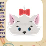 Marie Cat The Aristocats Fill Machine 03 Embroidery Design - Instant Download