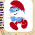 Papa Smurf Applique Design 01 - Instant Download