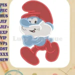 Papa Smurf Fill Embroidery Design 01 - Instant Download