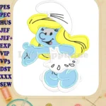 Smurfette The Smurfs Applique Design 02 - Instant Download