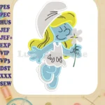 Smurfette The Smurfs Fill Embroidery Design 01 - Instant Download